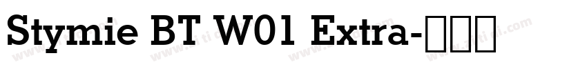 Stymie BT W01 Extra字体转换